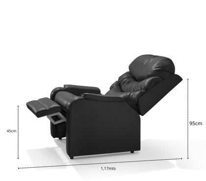 Imagem de Poltrona Reclinável Papai Luxo D28 Estética - Corano Preto