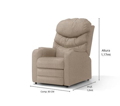 Imagem de Poltrona Reclinável Papai Luxo D28 Estética - Linho Bege