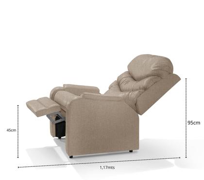 Imagem de Poltrona Reclinável Papai Luxo D28 Estética - Linho Bege