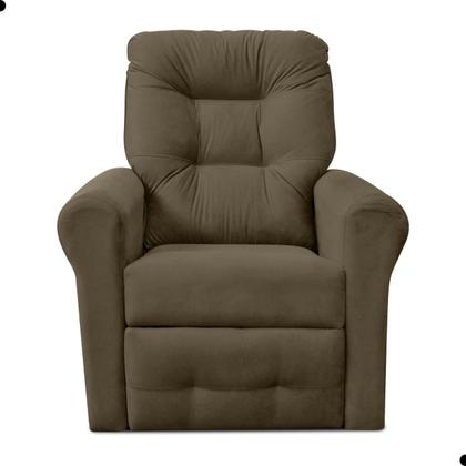Imagem de Poltrona Reclinável para Descanso Thalia Suede Cappuccino
