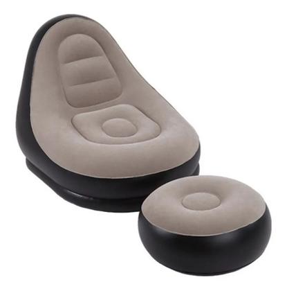 Imagem de Poltrona Relax Espreguiçadeira Pufe Mesa 130cm