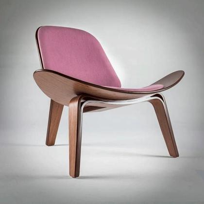 Imagem de Poltrona Shell Base Lâmina Especial Carvalho Americano Várias Cores - Datelli Design