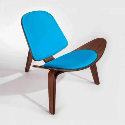 Imagem de Poltrona Shell Base Lâmina Especial Carvalho Americano Várias Cores - Datelli Design