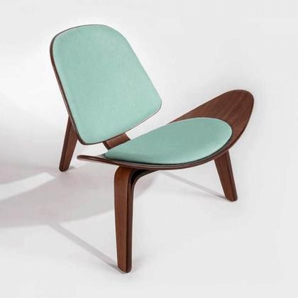 Imagem de Poltrona Shell Base Lâmina Especial Carvalho Americano Várias Cores - Datelli Design