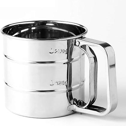 Imagem de Polvilhador Peneira em Inox com Gatilho Para Farinhas Açúcar