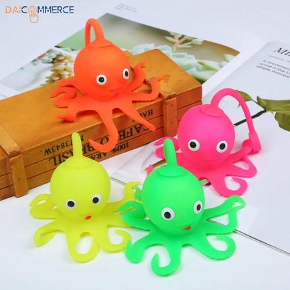 Imagem de Polvo de Apertar com Luz Squishy Fidget Toys Anti Ansiedade Stress 