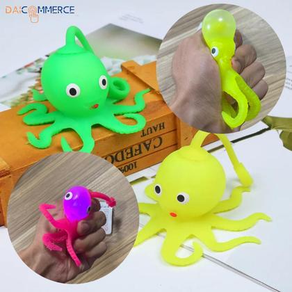 Imagem de Polvo de Apertar com Luz Squishy Fidget Toys Anti Ansiedade Stress 