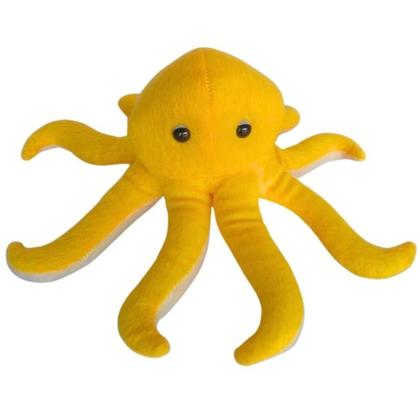 Imagem de Polvo de Pelúcia Amarelo 28 cm Antialérgico