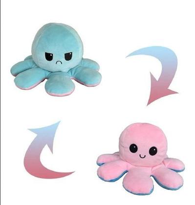 Imagem de Polvo de Pelúcia Com Humor Bravo e Feliz