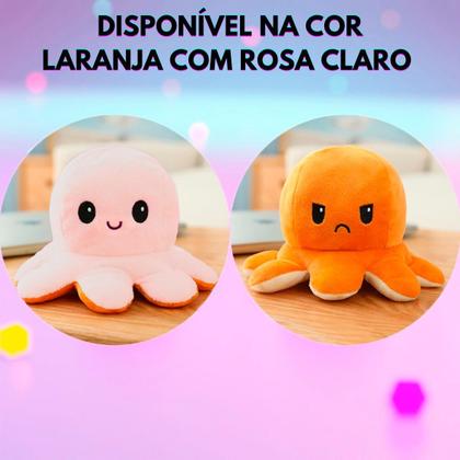 Imagem de Polvo De Pelúcia Reversível humor 2 Cores Bravo Ou Feliz