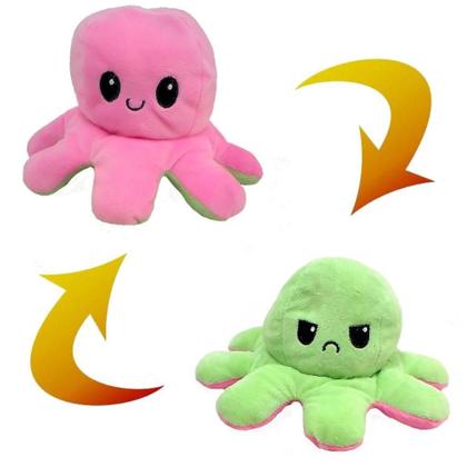 Imagem de Polvo Humor Reversível Duas Faces/Cores Rosa E Verde Claro