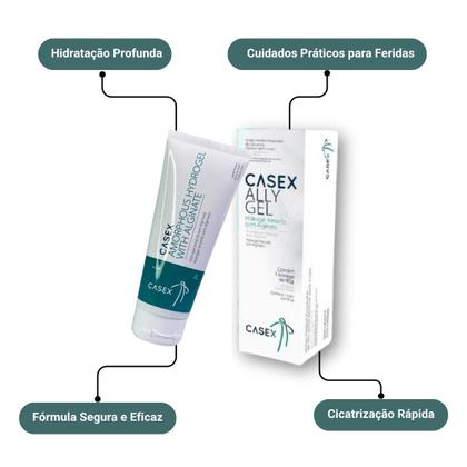 Imagem de Pomada Ally Gel Hidrogel Casex 30g  Kit com 3 Unidades para Feridas e Queimaduras, Hidratante, Curativo