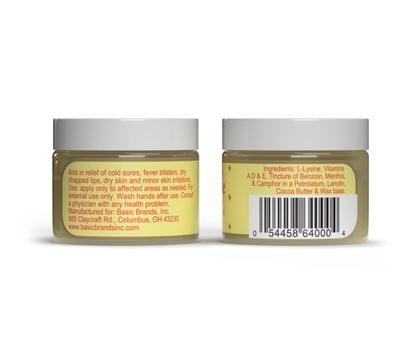 Imagem de Pomada Basic Brands para tratamento de herpes labial com L-lisina, 26 ml, pacote com 4