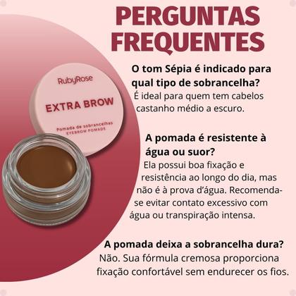 Imagem de Pomada de Sobrancelhas Ruby Rose Extra Brow Sepia Hb-E2502-3