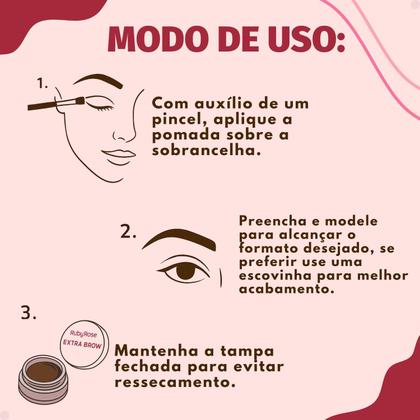 Imagem de Pomada de Sobrancelhas Ruby Rose Extra Brow Sepia Hb-E2502-3