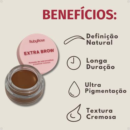 Imagem de Pomada de Sobrancelhas Ruby Rose Extra Brow Sepia Hb-E2502-3