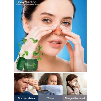 Imagem de Pomada Descongestionante Nasal Bom Médico Com Mentol Cânfora E Óleo De Eucalipto Abelha Rainha REF 3551