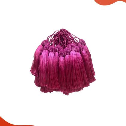 Imagem de Pompom Tassel Com Tulipa 90mm Em Poliester Com 50 Peças