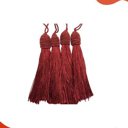 Imagem de Pompom Tassel Com Tulipa 90mm Em Poliester Com 50 Peças