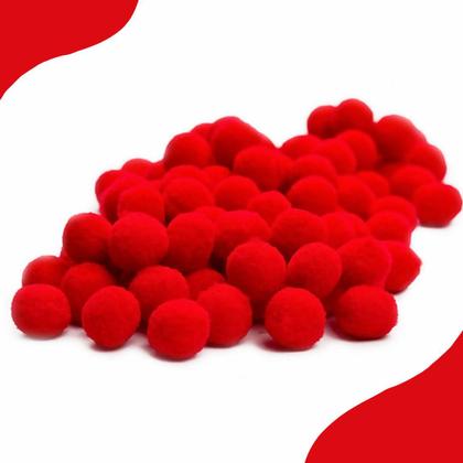 Imagem de Pompom Vermelho - 40Mm Pacote Com 50 Unidades - Nybc