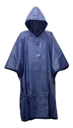 Imagem de Poncho Capa De Chuva Azul Impermeável Com Capuz Nautika