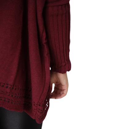 Imagem de Poncho Feminino Tricot Mousse Liso Gola Alta Casaco Lã Inverno