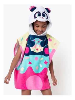 Imagem de Poncho Toalha Com Capuz Menina Panda Donuts Puket