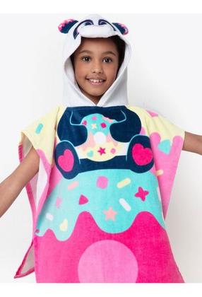 Imagem de Poncho Toalha Com Capuz Menina Panda Donuts Puket