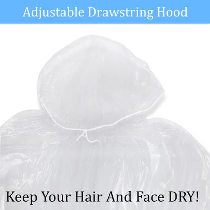 Imagem de Ponchos de chuva SAIWEYNEE descartáveis para crianças e adultos x8