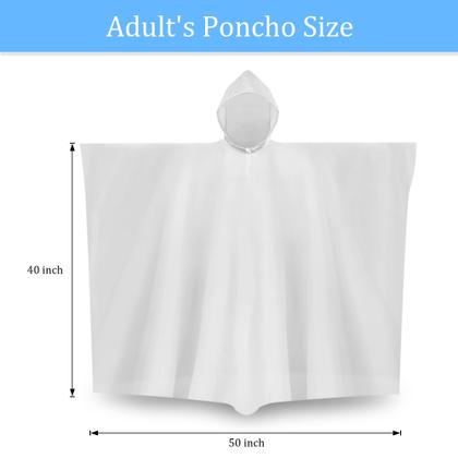 Imagem de Ponchos de chuva SAIWEYNEE descartáveis para crianças e adultos x8