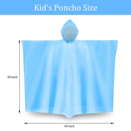 Imagem de Ponchos de chuva SAIWEYNEE descartáveis para crianças e adultos x8