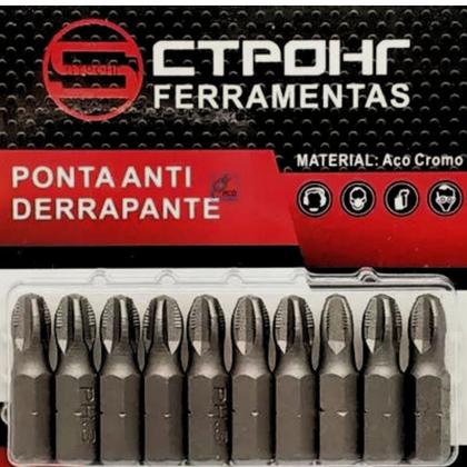 Imagem de Ponta Bits PH3 25mm Ponteira Philips Aço Parafusadeira Kit 10 Peças