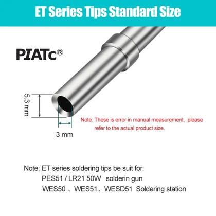 Imagem de Ponta De Solda Eth08 Fenda 0,8mm Para Weller We1010 Piatc