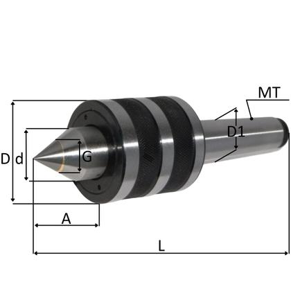 Imagem de ponta rotativa cone morse 4 com metal duro