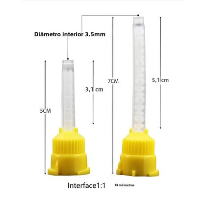 Imagem de Pontas de Mistura Dentária Descartáveis (50/100 unidades) - Ponta Intraoral 1:1