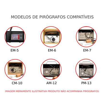 Imagem de Pontas para Pirógrafo Palante com 5 Pontas FN-1