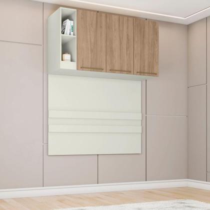 Imagem de Ponte Casal Modulado 3 Portas 185x145 Cm Seletto Areia Jequitiba Henn Areia Jequitiba