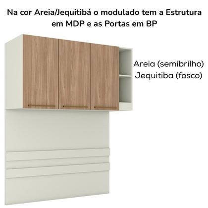 Imagem de Ponte Casal Modulado 3 Portas 185x145 Cm Seletto Areia Jequitiba Henn Areia Jequitiba