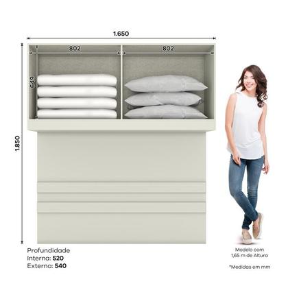 Imagem de Ponte Modular Casal 4 Portas Seletto Areia