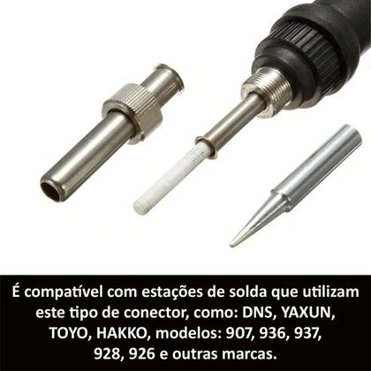 Imagem de Ponteira Completa Ferro Solda 907 Macho Para Estações Hakko