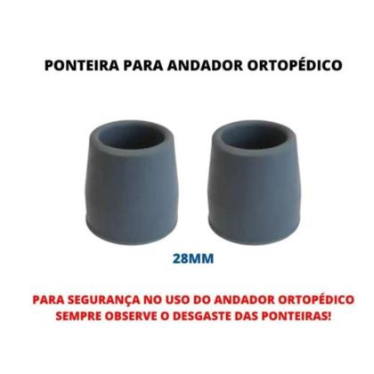 Imagem de Ponteira dellamed para andador d10 28mm - par