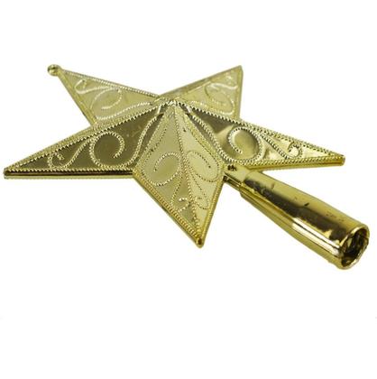 Imagem de Ponteira Estrela De Natal Arabesco 14,5 cm Arvore de Natal