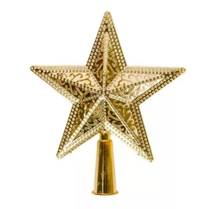Imagem de Ponteira Estrela Grande para Arvore de Natal Decoração 15cm