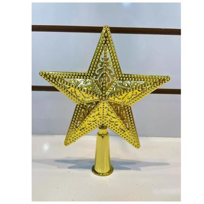 Imagem de Ponteira Estrela Grande para Arvore de Natal Decoração 15cm