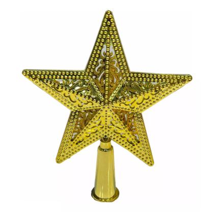 Imagem de Ponteira Estrela Grande para Arvore de Natal Decoração 15cm