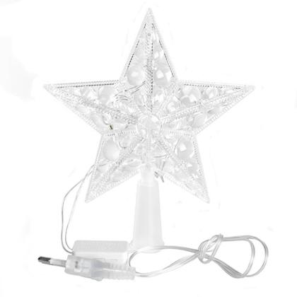 Imagem de Ponteira estrela para árvore de natal led 15cm bolinhas - un