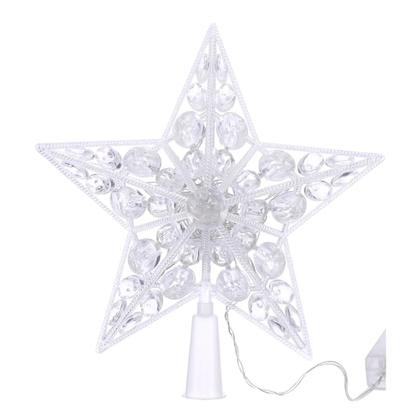 Imagem de Ponteira Estrela Vasada 22cm com 16 Lâmpadas LED Branca Frio