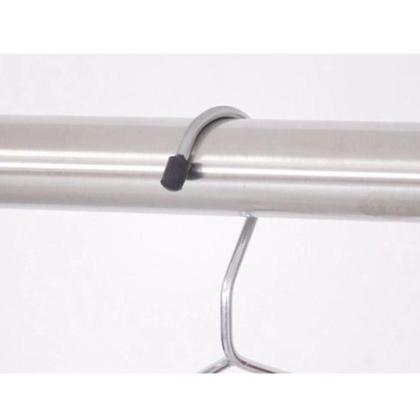 Imagem de Ponteira Externa P/ Cabide Preto Pvc 1/8 Cabideiro Plastico