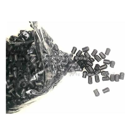 Imagem de Ponteira Externa P/ Cabide Preto Pvc 1/8 Cabideiro Plastico