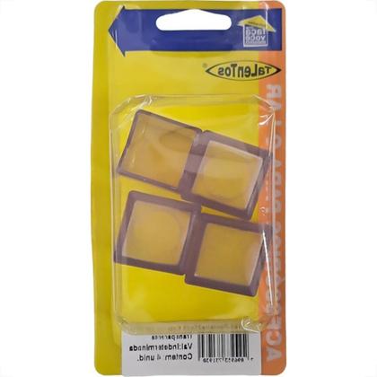 Imagem de Ponteira Externa (Pvc) Talentos Quadrada 25X25 Transparente Cartela Com 4 Pecas